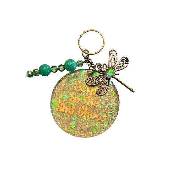 “keys to the shit show” Keychain/Bag Charm - Picture 1 of 5